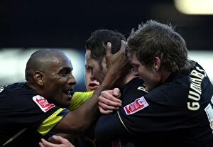 Images Dated 2nd January 2010: Coventry City's David Bell Celebrates Goal in FA Cup Third Round at Fratton Park