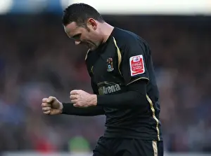 Images Dated 2010: Coventry City's David Bell Celebrates Opening FA Cup Goal Against Portsmouth at Fratton Park (January 2)