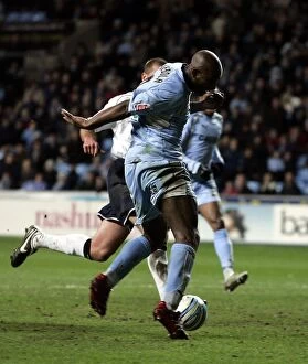 29-12-2007 v Ipswich Town Collection: Coventry City's Dele Adebola Scores in Championship Clash Against Ipswich Town at The Ricoh Arena