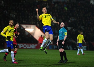 Images Dated 2013: Coventry City's Double Delight: Carl Baker Scores Brace in Victory over AFC Bournemouth (26-02-2013)