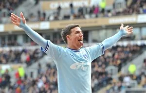 31-03-2012 v Hull City, KC Stadium Collection: Coventry City's Double Delight: Cody McDonald's Brace in Victory over Hull City