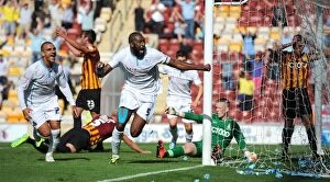 Images Dated 9th August 2014: Coventry City's Double Victory: Reda Johnson's Brace Seals League One Triumph Over Bradford City