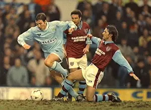 Coventry City's Eion Jess Pulls Away from West Ham United's Ian Bishop