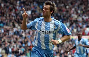 Images Dated 9th August 2008: Coventry City's Elliot Ward: Penalty Goal Celebration vs
