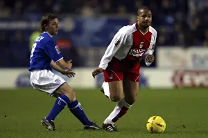 Images Dated 2005: Coventry City's Eric Deloumeaux Outmaneuvers David Connolly of Leicester City (08-11-2004)
