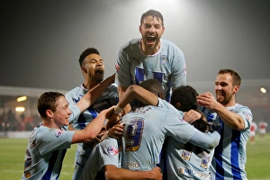 Images Dated 2015 March: Coventry City's Exultant League One Victory Celebration at Fleetwood Town's Highbury Stadium