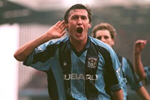 Images Dated 14th February 1998: Coventry City's FA Cup Shock: Viorel Moldovan's Goal Secures Fifth Round Victory Over Aston Villa