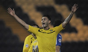 Images Dated 2014 November: Coventry City's Gary Madine Scores the Winning Goal Against Colchester United in Sky Bet League One