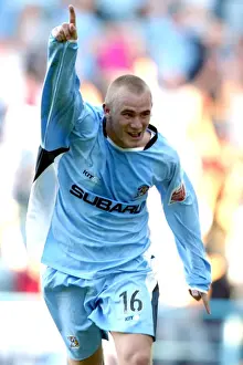 Images Dated 2004: Coventry City's Glorious Double: Eddie Johnson's Unforgettable Performance Against Sunderland (07-08-2004)