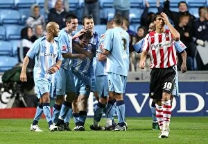 Images Dated 4th October 2008: Coventry City's Jay Tabb Scores Double: Coventry City vs Southampton in Coca-Cola Football