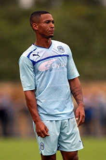 Images Dated 2012 July: Coventry City's Jordan Clarke in Action: Pre-Season Clash at De Montfort Park Against Hinckley United