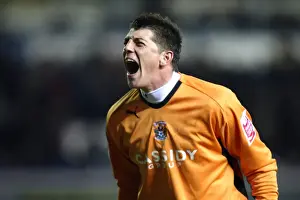 Images Dated 2008: Coventry City's Keiren Westwood Celebrates Championship Victory over Birmingham City (03-11-2008)