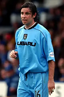 Prints of Keith O Neill, Coventry City Nationwide League Division One Prints: Coventry City's Keith O'Neill in Action against Stockport County (August 11, 2001)