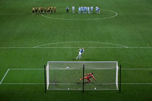 Coventry City's Kevin Kilbane Scores Decisive Penalty in Johnstone's Paint Trophy Shootout Win Against Burton Albion (2012)