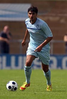 Images Dated 14th July 2012: Coventry City's Kevin Malaga Shines in Pre-Season Victory over Hinckley United at De Montfort Park