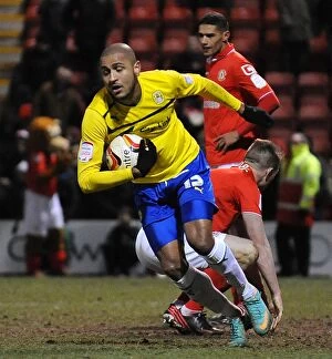 Images Dated 20th February 2013: Coventry Citys Leon Clarke runs back for the restart after scoring his sides second goal of the game