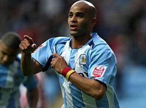 04-10-2008 v Southampton Collection: Coventry City's Leon McKenzie Celebrates Second Goal Against Southampton in Coca-Cola Football