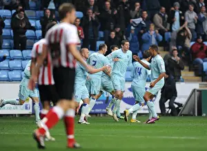 Images Dated 5th November 2011: Coventry City's Lukas Jutkiewicz Scores First Goal Against Southampton in Npower Championship (05-11-2011)