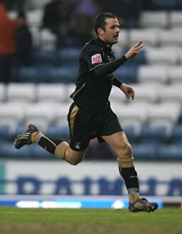 14-02-2009 Round 5 v Blackburn Rovers Collection: Coventry City's Michael Doyle Celebrates Second Goal in FA Cup Fifth Round Upset at Blackburn