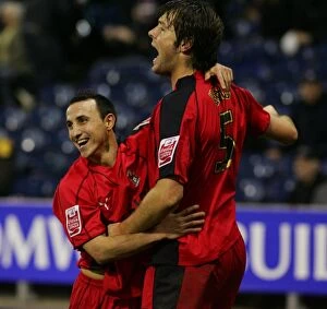 Images Dated 4th December 2007: Coventry City's Michael Mifsud and Elliott Ward Celebrate Goals Against West Bromwich Albion in