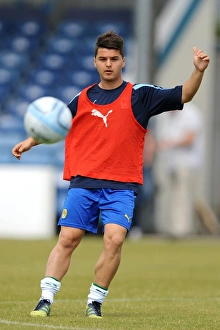 Images Dated 2012 July: Coventry City's Ndriqim Halili in Action during Pre-Season Battle at Nuneaton Town