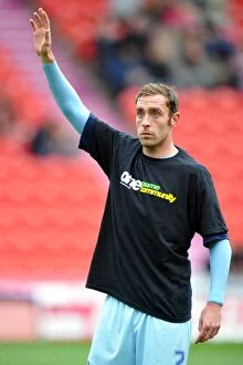 29-10-2011 v Doncaster Rovers, Keepmoat Stadium Collection: Coventry City's Richard Keogh: United in Community - Npower Championship