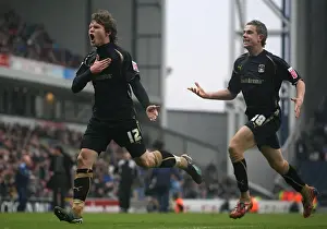 Images Dated 2009 February: Coventry City's Shocking FA Cup Upset: Aron Gunnarsson's Stunning Goal vs