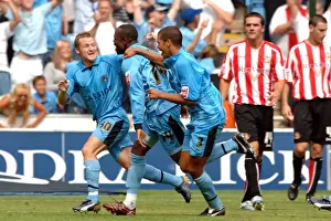 Images Dated 2006: Coventry City's Stern John Celebrates Goal Against Sunderland in Championship Match (06-08-2006)