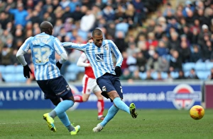 Images Dated 2016 February: Coventry City's Thrilling Full-Length Goal: Victory Over Fleetwood Town in Sky Bet League One at Ricoh Arena