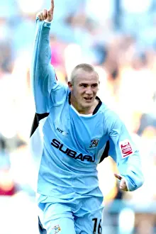 Images Dated 2004: Coventry City's Unforgettable Double Strike: Eddie Johnson's Brace Against Sunderland (07-08-2004)