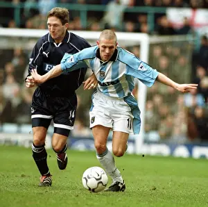 Craig Bellamy Evades Thordur Gudjonsson: Coventry City vs. Derby County (31-03-2001)