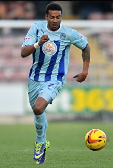 Images Dated 2013 November: Cyrus Christie in Action: Coventry City vs Tranmere Rovers