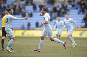Images Dated 29th March 2013: Cyrus Christie's Thrilling Goal Celebration: Coventry City vs. Doncaster Rovers in Npower League One