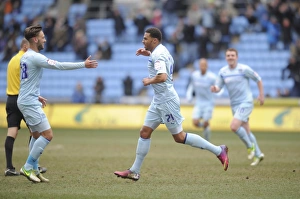 Images Dated 2013 March: Cyrus Christie's Thrilling Goal Celebration: Coventry City vs