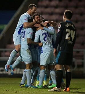 Images Dated 26th March 2014: Dan Seaborne's Solo Goal: Coventry City's Thrilling Win Against Stevenage (Sky Bet League One, 2014)