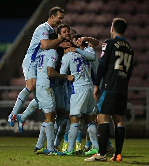 Images Dated 2014 March: Dan Seaborne's Solo Goal: Coventry City's Thrilling Win Against Stevenage (Sky Bet League One)