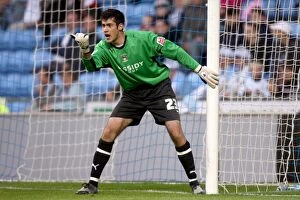 Images Dated 13th August 2008: Daniel Ireland: Coventry City's Unyielding Guardian in Carling Cup Opener vs Aldershot Town