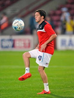 Images Dated 2014 September: Danny Swanson Scores the Winning Goal for Coventry City against Scunthorpe United in Sky Bet League One at Glanford