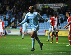 Images Dated 2012 November: David McGoldrick Scores His Second Goal: Coventry City vs Crawley Town in Npower League One at Ricoh Arena