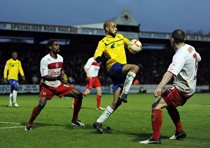 Images Dated 26th December 2012: David McGoldrick Slips Past Stevenage Defenders in Coventry City's Npower League One Battle