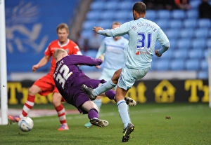 Images Dated 2012 December: David McGoldrick's Double Strike: Coventry City vs Walsall in Npower League One at Ricoh Arena