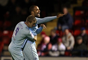 Images Dated 2012 October: David McGoldrick's Historic Goal: Coventry City's First in Johnstones Paint Trophy vs York City
