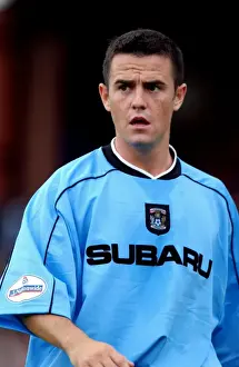 Prints of David Thompson, Coventry City Nationwide League Division One Prints: David Thompson in Action for Coventry City vs Stockport County (11-08-2001)