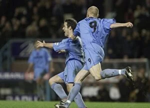 01-12-2001 v Wimbledon Collection: David Thompson's Thrilling Hat-Trick: Coventry City 3-1 Wimbledon (Highfield Road)