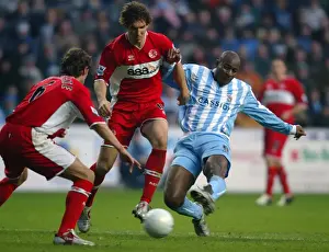 Images Dated 2006: Dele Adebola's Dramatic Near-Miss: Coventry City vs Middlesbrough