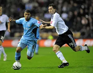 Images Dated 2009 November: Derby County vs Coventry City: League Championship Showdown - Barker vs Best Battle for Supremacy