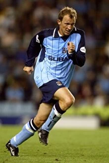 Images Dated 27th August 2003: Determined Andy Morrell Shines in Coventry City's Battle Against Nottingham Forest (27-08-2003)