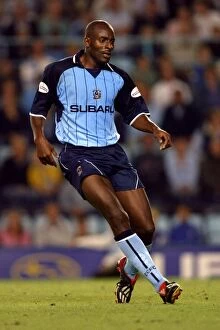 27-08-2003 v Nottingham Forest Collection: Determined Dele Adebola: Coventry City vs Nottingham Forest in Nationwide League Division One