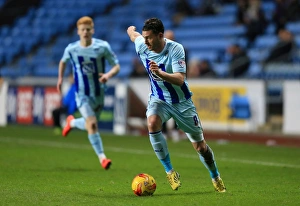 Images Dated 2014 December: Determined Strike: Gary Madine Scores for Coventry City Against Chesterfield in Sky Bet League One at Ricoh Arena