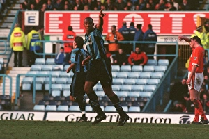 History Prints: Dion Dublin's Euphoric Goal Celebration: Coventry City vs